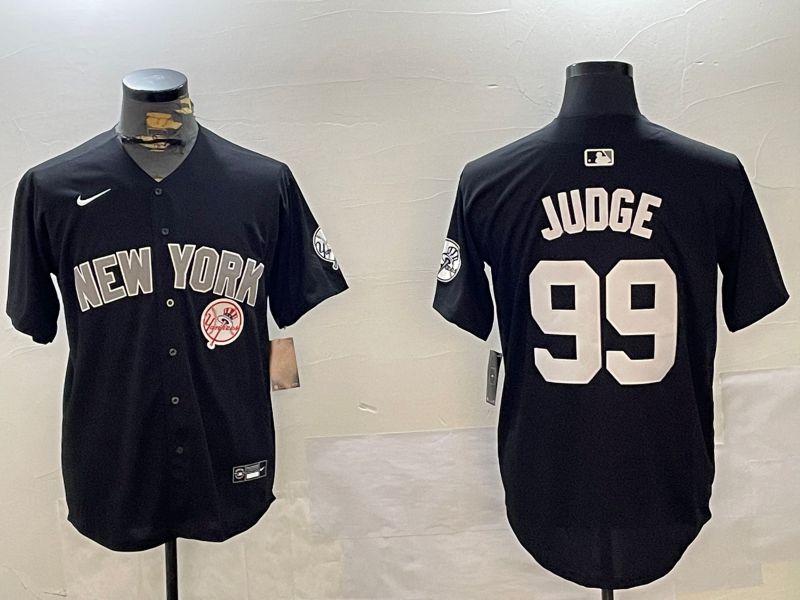 Men New York Yankees #99 Judge Black Game 2024 Nike MLB Jersey style 12022